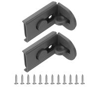 QUARKZMAN 2Pcs Verrou Coulissant Pour Porte, 2.09" serrure de sûreté À 90 Degrés, Loquet D'Angle En Acier Inoxydable Avec Vis Pour Portes Coulissantes/Portes Battantes Et Grille, Gris