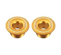 QUARKZMAN 2pcs Vis De Couvercle De Manivelle M18 Alliage D'aluminium Boulon De Fixation De Manivelle De Vélo Vis De Plateau De Manivelle pour Mountain Road Bike, Jaune