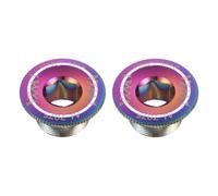 QUARKZMAN 2pcs Vis De Couvercle De Manivelle M18 Alliage D'Aluminium Boulon De Fixation De Manivelle De Vélo Vis De Bras De Pédalier Plateau De Chaîne pour Mountain Road Bike, Coloré