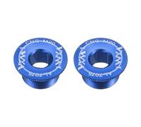 QUARKZMAN 2pcs Vis De Couvercle De Manivelle M20 Alliage D'Aluminium Boulon De Fixation De Manivelle De Vélo Vis De Plateau De Manivelle pour Mountain Road Bike, Bleu
