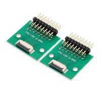 QUARKZMAN 2Pièces Connecteur Carte Ffc Fpc 15 Broches 0,5 mm Socket Vers Adaptateur Banbroches Angle Droit 2,54 mm Carte Conversion Pcb pour Téléviseurs Lcd/Caméra/Ordinateurs