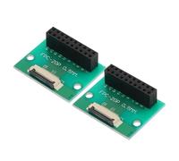 QUARKZMAN 2Pièces Connecteur Carte Ffc Fpc 20 Broches 0,5 mm Socket Vers Adaptateur Banconnecteur Femelle Double Rangée 2,54 mm Carte Conversion Pcb pour Lecteur Dvd/Caméra/Ordinateurs