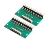 QUARKZMAN 2Pièces Connecteur Carte Ffc Fpc 40 Broches 0,5 mm Socket Vers Adaptateur Banbroches Angle Droit 2,54 mm Carte Conversion Pcb pour Dvd Tv/Caméra/Ordinateurs