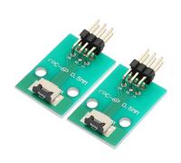 QUARKZMAN 2Pièces Connecteur Carte Ffc Fpc 5 Broches 0,5 mm Socket Vers Adaptateur Banbroches à Angle Droit 2,54 mm, Conversion Pcb Dvd Tv/Appareils Photo Numériques/Ordinateurs Portables