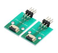 QUARKZMAN 2Pièces Connecteur Carte Ffc Fpc 6 Broches 0,5 mm 2,54 mm | Socket Vers Adaptateur Banbroches à Angle Droit, Conversion Pcb Dvd Tv/Appareils Photo Numériques/Ordinateurs Portables