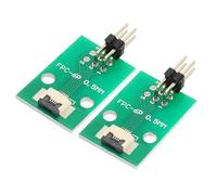 QUARKZMAN 2Pièces Connecteur Conversion Ffc Fpc 4 Broches 0,5 mm Socket Vers Adaptateur Banbroches à Angle Droit 2,54 mm, Conversion Pcb Dvd/Appareils Photo Numériques/Ordinateurs Portables
