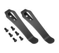 QUARKZMAN 2Set Clip De Poche À Port Profond 2.4"(61mm) Universel Clip | Arrière De Poche Pour Couteau Pliant Avec Vis Pour Homme Pièces De Réparation, Acier Inoxydable 420 Noirci, Longueur