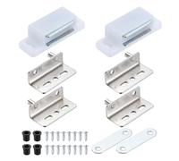 QUARKZMAN 2Set Pivot Hinge, 40 x 26 mm Charnières À Pivot Lourdes À Arbre Dissimulé Avec Fermeture Magnétique Et Douille Pour Meubles Armoires Portes En Bois, Silver