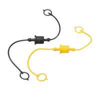 QUARKZMAN 2Sets 1/2 Bouchon De Poussière Et Bouchon De Tuyau Hydraulique Kit, ISO-A Bouchon De Poussière Mâle & Bouchon De Poussière Femelle Couvercle pour Raccords Rapides, Noir/Jaune