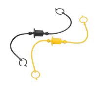QUARKZMAN 2Sets 1/4 Bouchon De Poussière Et Bouchon De Tuyau Hydraulique Kit, ISO-A Bouchon De Poussière Mâle & Bouchon De Poussière Femelle Couvercle pour Raccords, Noir/Jaune