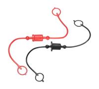 QUARKZMAN 2Sets 1/4 Bouchon Et Bouchon De Poussière De Tuyau Hydraulique Kit, ISO-A Bouchon De Poussière Mâle & Bouchon Femelle Couvercle Raccords Rapides Couvercle, Rouge/Noir