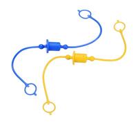 QUARKZMAN 2Sets 1/4 Bouchon Et Bouchon De Poussière pour Tuyau Hydraulique De Poussière Mâle ISO-A & Bouchon Femelle Couvercle pour Raccords Rapides Couvercle pour Accouplement, Bleu/Jaune