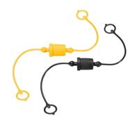 QUARKZMAN 2Sets 3/8 Bouchon Et Bouchon De Poussière pour Tuyau Hydraulique, Bouchon De Poussière ISO-A Mâle & Bouchon Femelle Couvercle De Raccords Rapides D'accouplement, Noir/Jaune