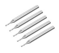 QUARKZMAN 3.175mm 1/8" Tige 1.0mm x 6mm Spirale Routeur Bits x 5PCS Solide Carbure CNC Fin Fraise pour Découpe Acrylique Plastique Résine Bois [2 Cannelures]