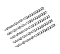 QUARKZMAN 3.175mm 1/8" Tige 3.175mm x 32mm Spirale Routeur Bits x 2PCS Solide Carbure CNC Fin Fraise pour Découpe Acrylique Plastique Résine Bois [2 Cannelures]