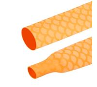 QUARKZMAN 3.3ft 1" Dia Tube Thermoretractable Pour Canne À Pêche, 25mm 1.8:1 Motif Écailles De Poisson Manche Poignée Anti-Dérapante Imperméable Isolation, Jaune