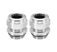 QUARKZMAN 3/4" NPT Raccord De Câble, IP68 Étanche Connecteur De Serrage Pour Câble De 13-18mm De Diamètre, Protecteurs De Câble En Acier Inoxydable 304 Pour Fixation, Lot De 2