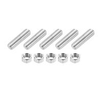 QUARKZMAN 3/8"-16 Tige Filetée Complète, 5 Pcs 1.6" Longueur