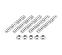 QUARKZMAN 3/8"-16 Tige Filetée Complète, 5 Pcs 304 Acier Inoxydable Long Vis Filetée 3" Longueur Filet À Droite Pour Montage Meubles Assemblage Fixation