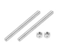 QUARKZMAN 3/8"-16 Tige Filetée Entièrement, 2 Pcs 304 Acier Inoxydable Long Vis Filetée 4.7" Longueur Filetage À Droite Pour Montage Meubles Assemblage Fixation