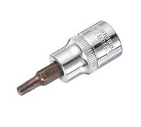 QUARKZMAN 3/8" Conduire x T25 Douille pour Embout Torx, Embouts en Acier S2 Douilles Cr-V 48mm Longueur à Utiliser avec Une Clé à Cliquet, Une Barre Coulissante et Une Tige d'Extension