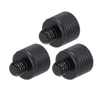 QUARKZMAN 3 Adaptateurs de Pied de Micro 1/4 Femelle vers M8 Mâle en Alliage d'Aluminium pour Support de Trépied de Microphone, Noir