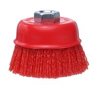 QUARKZMAN 3" Brosse À Filament De Nylon En Forme De Coupe Pour Meuleuses D'Angle Avec Arbre Fileté 5/8"-11, Ensemble De Brosses Abrasives À Fil Pour Élimination De Rouille De Surfaces