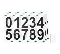 QUARKZMAN 3 Feuilles/30 Pcs Numéros De Boîte Aux Lettres Pour Extérieur, 4 Pouces 0-9 Autocollants En Vinyle Numéros Adhésifs Étiquettes Maison Étanche Avec Raclette Pour Panneaux Portes Adresse, Noir