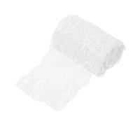 QUARKZMAN 3 Inch Wide 5 Yard Elastic Lace Ribbon Floral Pattern Bright White Stretch Lace Trim Embroidered Fabric Pour Sewing Making, And DIY Crafts, Gift Wrapping, Bouquets, Wedding Decor