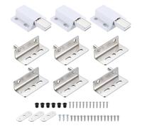 QUARKZMAN 3 Jeux De Charnière Pivotante, 40 x 26 mm Charnières De Porte À Axe Dissimulé Robustes Avec Aimant À Une Tête Et Douille Pour Meubles Armoires Portes En Bois, Argenté