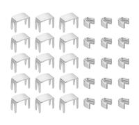 QUARKZMAN #3 Kit de Retenue de Curseur de Fermeture Éclair, 20Pcs Butées Inférieures & 40Pcs Principaux Arrêts pour Sacs Manteaux Vestes Fermetures à Glissière Fermées Remplacement, Argent