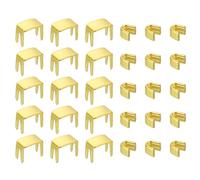 QUARKZMAN #3 Kit de Retenue de Curseur de Fermeture Éclair, 20Pcs Butées Inférieures & 40Pcs Principaux Arrêts pour Sacs Manteaux Vestes Fermetures à Glissière Fermées Remplacement, Or