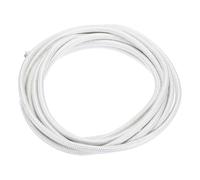QUARKZMAN 3 Mètre/9.84ft 11AWG Fil Haute Température, Câble Mica Souple Isolé 500 Degrés Celsius Câble Tressé Résistant À La Haute Température Électrique Pour Lampe Chaudière Chauffage Blanc