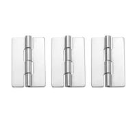 QUARKZMAN 3 Pack Heavy Duty Weldable Hinges, 2" x 1.26" x 0.06" Weld On Butt Hinge 304 Stainless Steel Folding Metal Gate Hinges Pour Trailer Doors, Silver