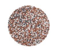 QUARKZMAN 3 Paquets de Perles de Remplacement pour Pomme de Douche 1-2mm Perles de Filtre de Douche Perles de Pierre Minérale de Remplacement, Blanc, Gris, Orange