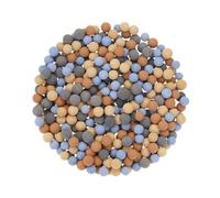 QUARKZMAN 3 Paquets de Perles de Remplacement pour Pomme de Douche 5-6mm Perles de Filtre de Douche Perles de Pierre Minérale de Remplacement pour Adoucisseur d'Eau, Rouge, Jaune, Gris, Bleu