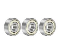 QUARKZMAN 3 Pcs 1614ZZ Roulement À Billes À Gorge Profonde 3/8" x 1-1/8" x 3/8" Double Métal Scellé, Roulements En Acier Chromé