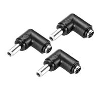 QUARKZMAN 3 Pcs Adaptateur Secteur DC, Femelle 90 Degrés 5.5mm x 2.1mm vers Mâle 5.5mm x 2.5mm Embouts Blancs avec Fil De 1.2 Pouce pour Source d'alimentation Externe