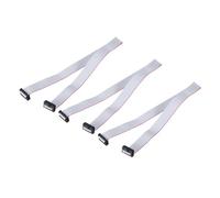 QUARKZMAN 3 Pcs Câble Plat Ruban IDC, Pas 2.54mm Largeur 20mm Longueur 50cm 16 Broches Connecteur Plat Ruban FC à FC Fil Jumper pour PC, Écrans LED