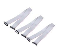 QUARKZMAN 3 Pcs Câble Ruban Plat IDC, Pas De 2.54mm Largeur 32mm Longueur 50cm 26 Broches Connecteur FC à FC Fil Jumper pour PC, Écrans LED