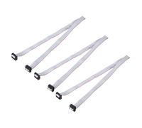 QUARKZMAN 3 Pcs Câble Ruban Plat IDC, Pas De 2.54mm Largeur De 13mm Longueur De 50cm 10 Broches FC À FC Connecteur Ruban Plat Câble Jumper pour PC, Écrans LED
