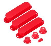 QUARKZMAN 3 Pcs Capuchons Pour Micro Guitare Simple Bobine Pour ST Series, Rouge