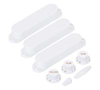 QUARKZMAN 3 Pcs Couvertures De Micro Guitare Simple Bobine Pour ST Series, Blanc