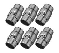 QUARKZMAN 3 Pcs Fermoirs Magnétiques, 0.31" Caps Pour Cordon En Cuir Fermoirs Magnétiques Pour Bracelets Et Fermetures Pour Fabrication De Bijoux DIY Fermoirs Pour Bracelets, Gun Black