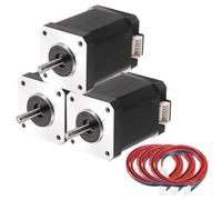 QUARKZMAN 3 Pcs Moteur Pas à Pas Nema 17 42x42x60mm Bipolaire 1.7A/4.2V 0.7N.m 42 Moteur 2 Phase Moteur Servo 1.8 Degré 4-Fils avec Câble xh2.54 et Connecteur pour Imprimante 3D