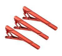 QUARKZMAN 3 Pcs Pinces À Cravate Étroites Pour Hommes, Pinces À Cravate En Cuivre Pour Costume Hommes Barrette À Cravate Pinces Accessoires Pour Père, Business, Mariage (Bordeaux, Sergé)