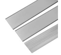 QUARKZMAN 3 Pcs Plaque De Transition De Sol Plate En Aluminium, 1.4"x3 Ft Plaque De Separation Plate Pour Porte, Parquet, Jointure De Lames De Parquet Et Carrelage, Gris