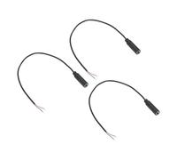 QUARKZMAN 3 Pcs Prise Femelle 3.5mm Vers Fil Nu Extrmit Ouverte Remplacement 28AWG TRS 2 Pôles Stro 1/8" Mono Câble Audio Plug Jack