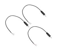 QUARKZMAN 3 Pcs Prise Mâle 3.5mm Vers Fil Nu Extrmit Ouverte Remplacement 28AWG TRS 2 Pôles Stro 1/8" Mono Câble Audio Plug Jack