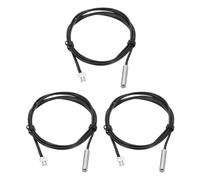 QUARKZMAN 3 Pcs Sonde Thermique NTC 5K, Sonde de Température Sensible en Cuivre Nickélé Câble D'extension pour Thermomètre Numérique 39.4 Pouces pour Appareils Électriques